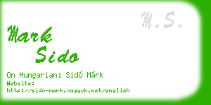 mark sido business card
